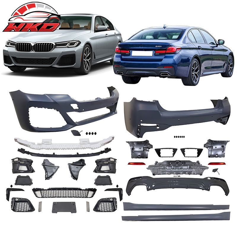 Wholesale 21-23 BMW G30 M Sport M-Tech Style Front Rear Bumper Cover 2PC Side Skirt