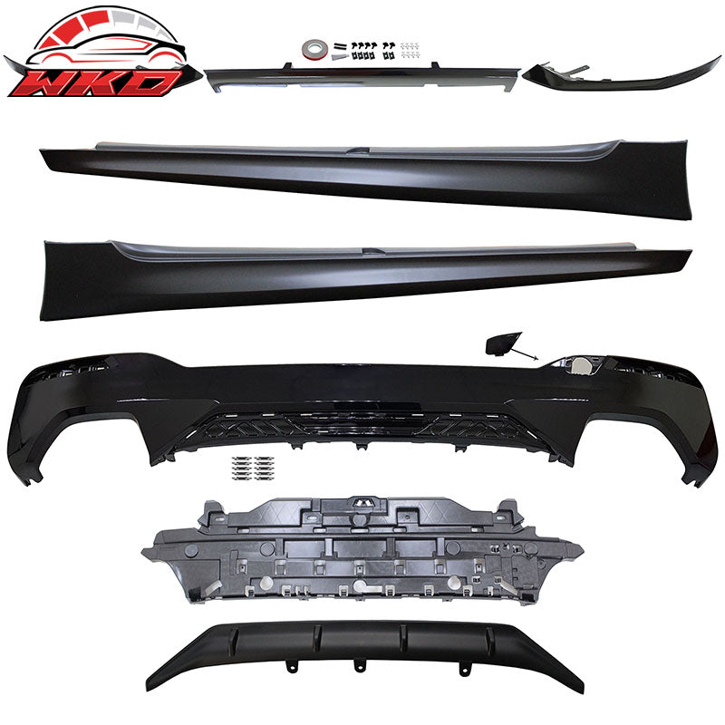 Wholesale 21-23 BMW G30 G31 MP Style Type 1 Rear Diffuser+Front Bumper Lip+Side Skirt