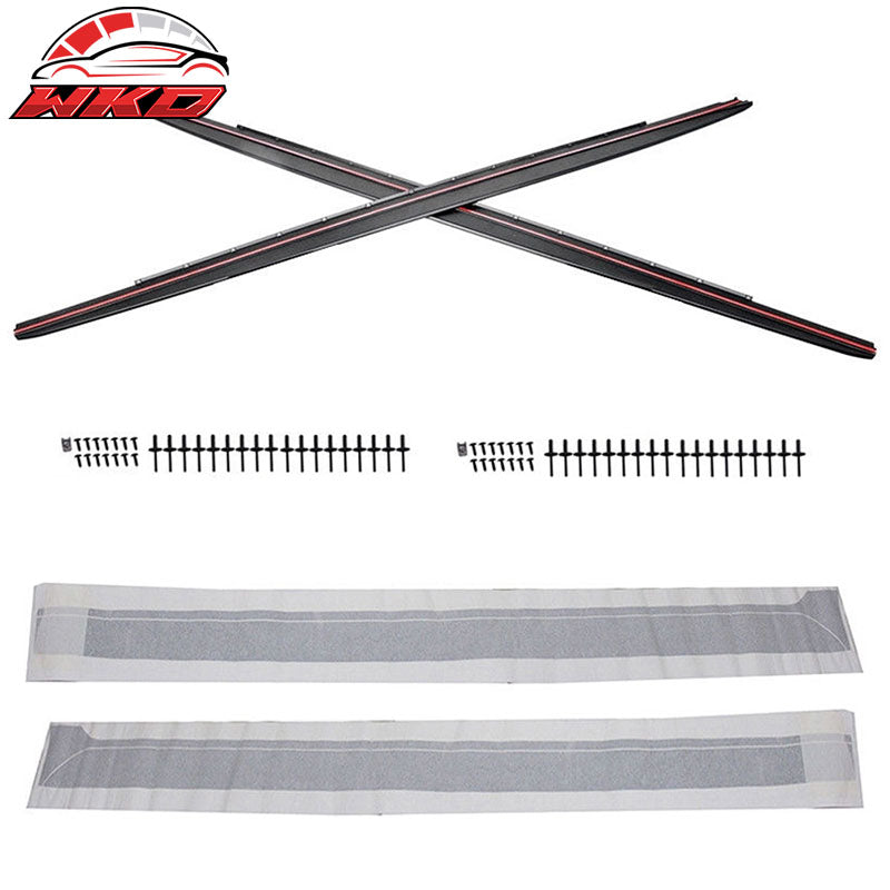 Fits 17-23 BMW 5 Series G30 MP Style 4PCS Side Skirts Extension Panel W/Sills