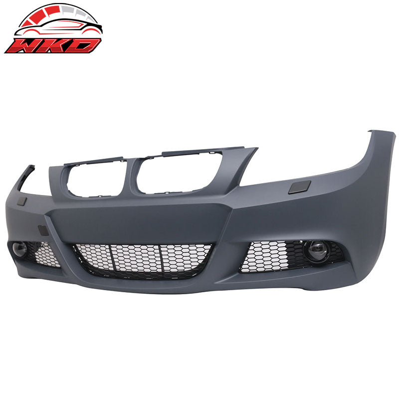Fits 09-11 E90 LCI M-T Msport Front Bumper Cover Replacement+Fog Lights Pair