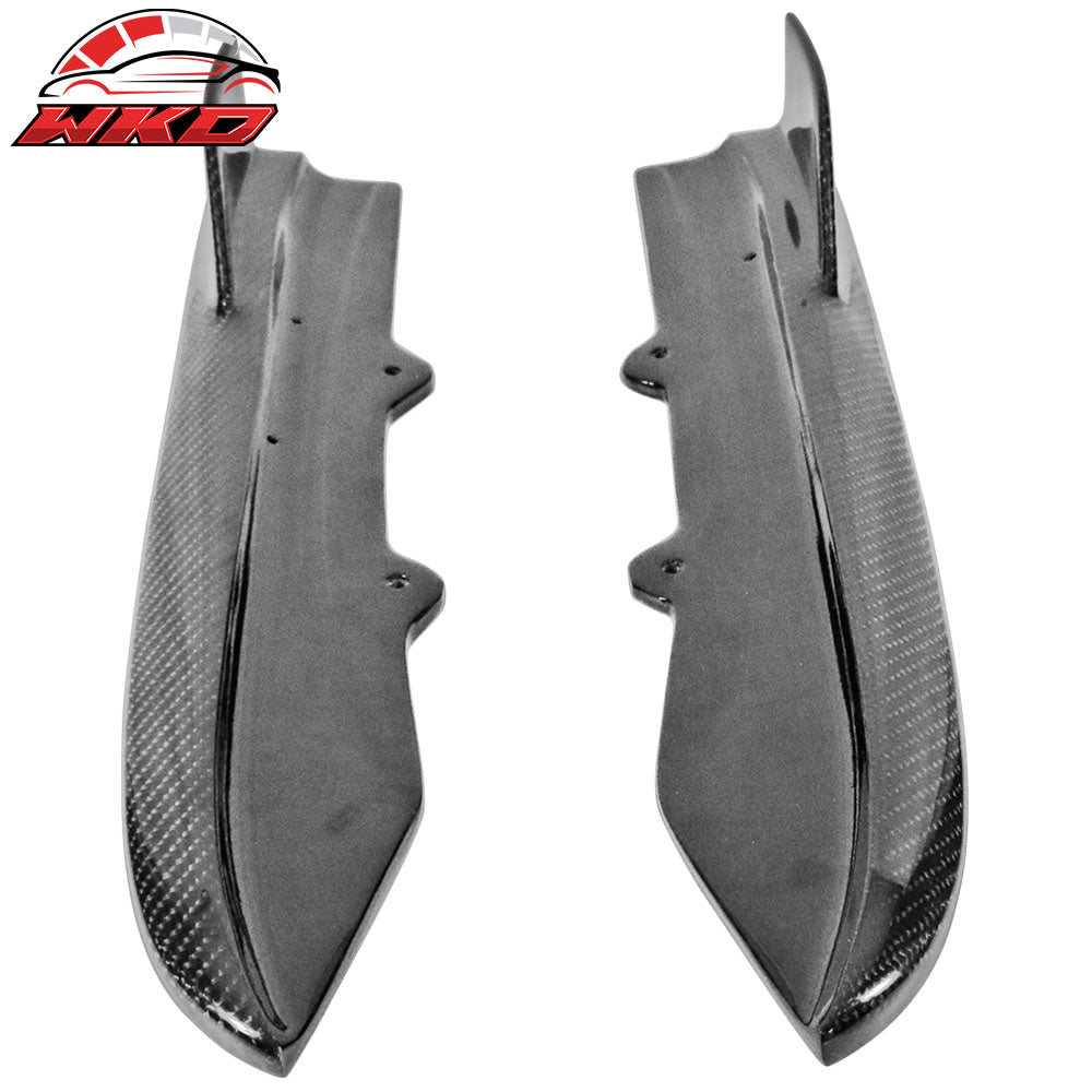 Fits 12-18 BMW F30 M-tech FD Style Rear Bumper Lip Side Apron Matte Carbon Fiber