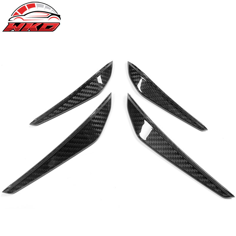 Fits 21-23 G80 M3 G82 G83 M4 MP Style 4PCS Front Bumper Canards Dry Carbon Fiber