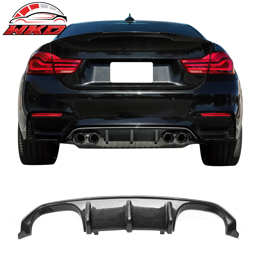 Fits 15-20 BMW F80 M3 F82 F83 M4 Carbon Fiber Rear Bumper Diffuser MP Style