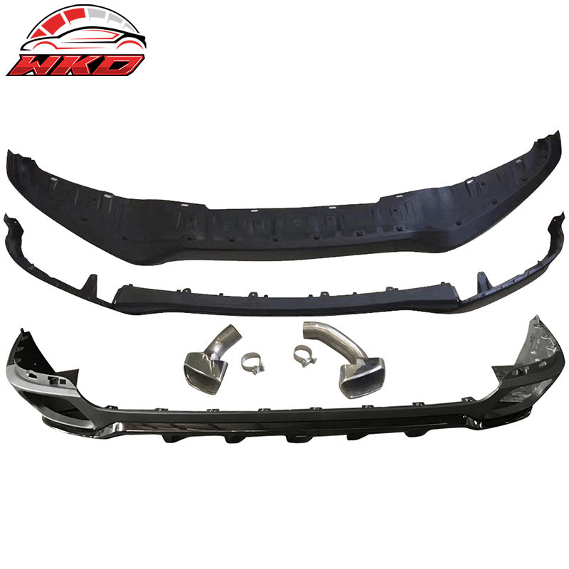 Wholesale 14-17 BMW F15 X5 Base MP Style Front Kits + Rear Kits + Muffler Tips