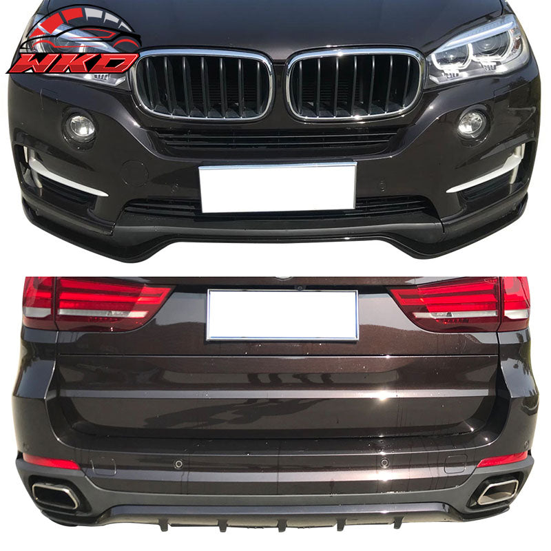 Fits 14-17 BMW F15 X5 Base MP Style Front Kits + Rear Kits + Muffler Tips