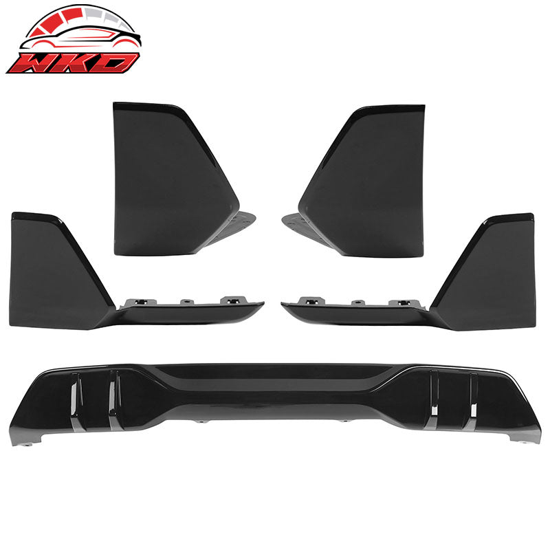 Wholesale 19-23 BMW G05 X5 M Sport Rear Bumper Diffuser+Front&Rear Aprons Gloss Black