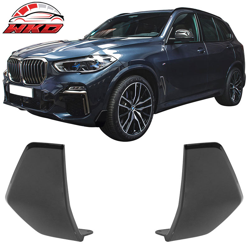 Fits 19-23 BMW G05 X5 M Sport Rear Bumper Diffuser+Front&Rear Aprons Gloss Black