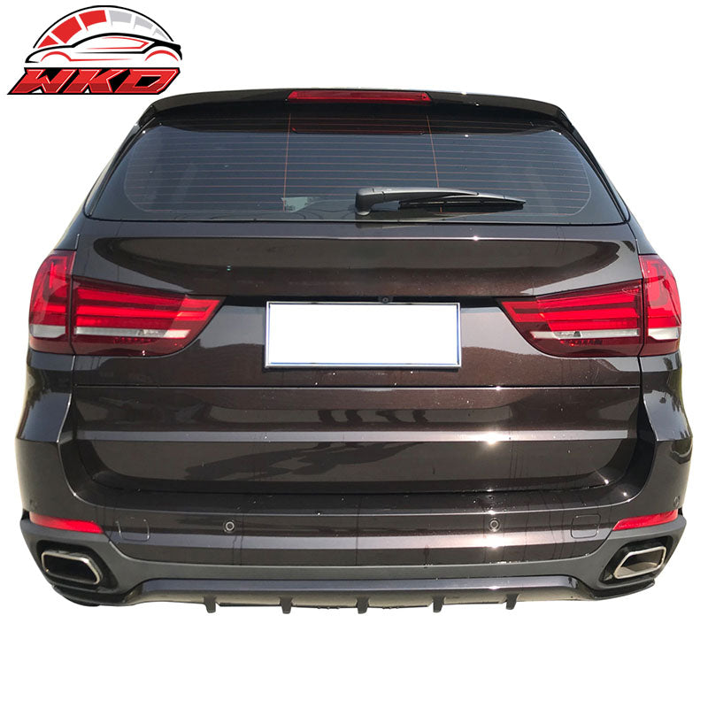 Fits 14-17 BMW F15 X5 Base MP Style Rear Kits PP + Muffler Tips S/S Chrome