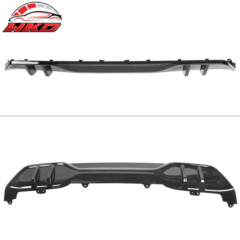 Fits 19-23 BMW G05 X5 M Sport Rear Splitter Apron+Rear Diffuser Gloss Black