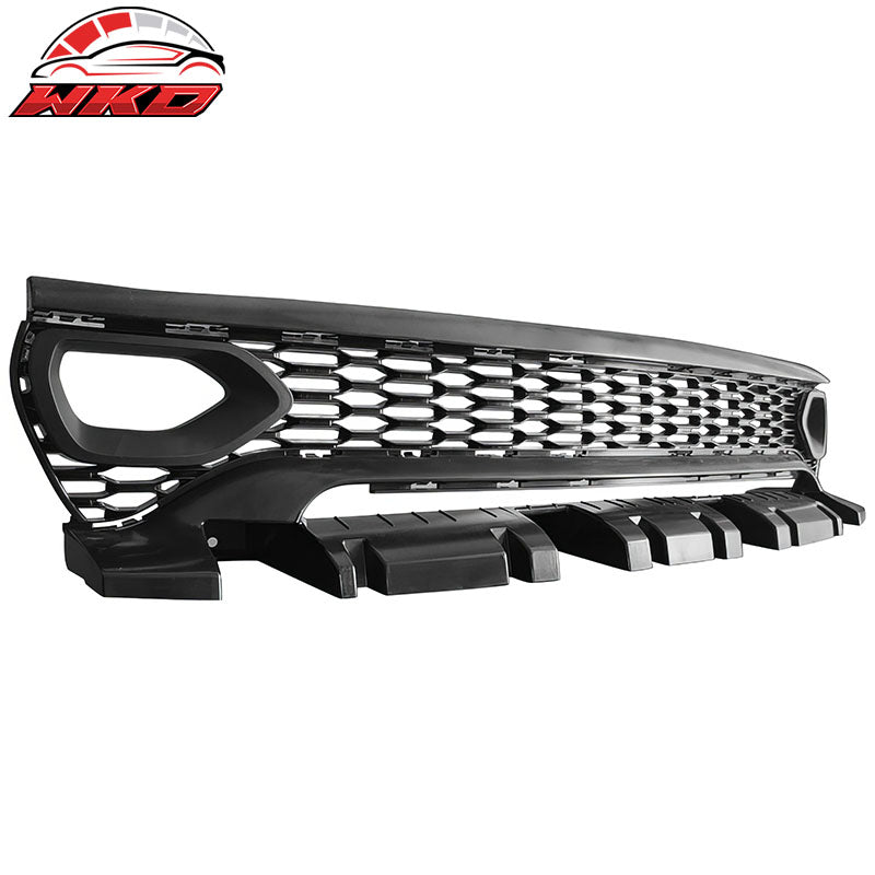 Fits 15-23 Charger PP Front Bumper SRT LED Upper Lower Grille Foglight Cover