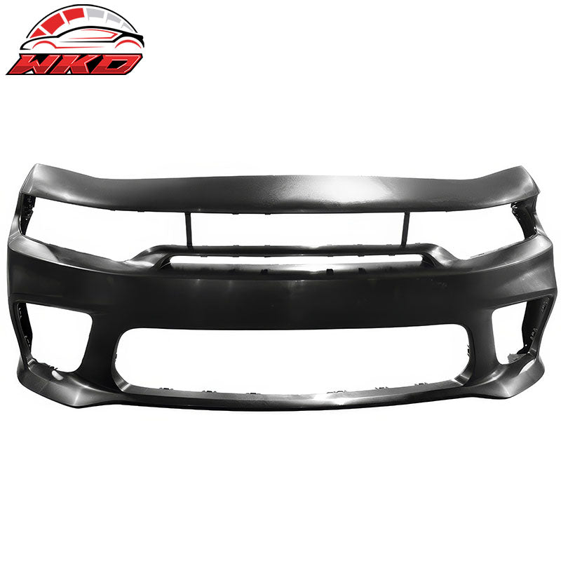 Fits 15-23 Charger PP Front Bumper SRT LED Upper Lower Grille Foglight Cover