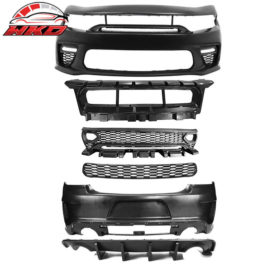 Wholesale 15-23 Charger PP Front Bumper W/ SRT Grille LED Foglight Rear Bumper Cover