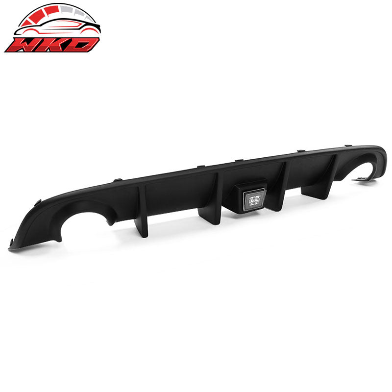 Fits 15-23 Charger SRT Rear Diffuser V2 Side Valance Lip W/ Clear LED Brake Lamp