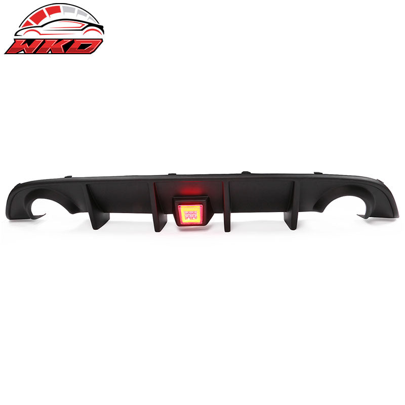 Fits 15-23 Charger SRT Rear Diffuser V2 Side Valance Lip W/ Smoke LED Brake Lamp