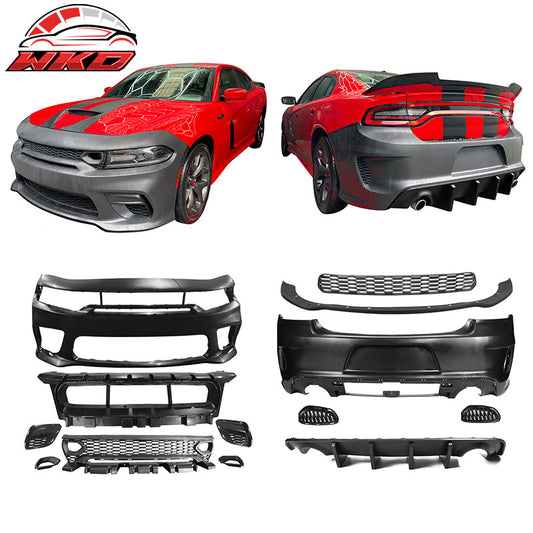 Wholesale 15-23 Charger SRT Upper Lower Grille Rear Front Bumper W/ Matte Black Lip PP