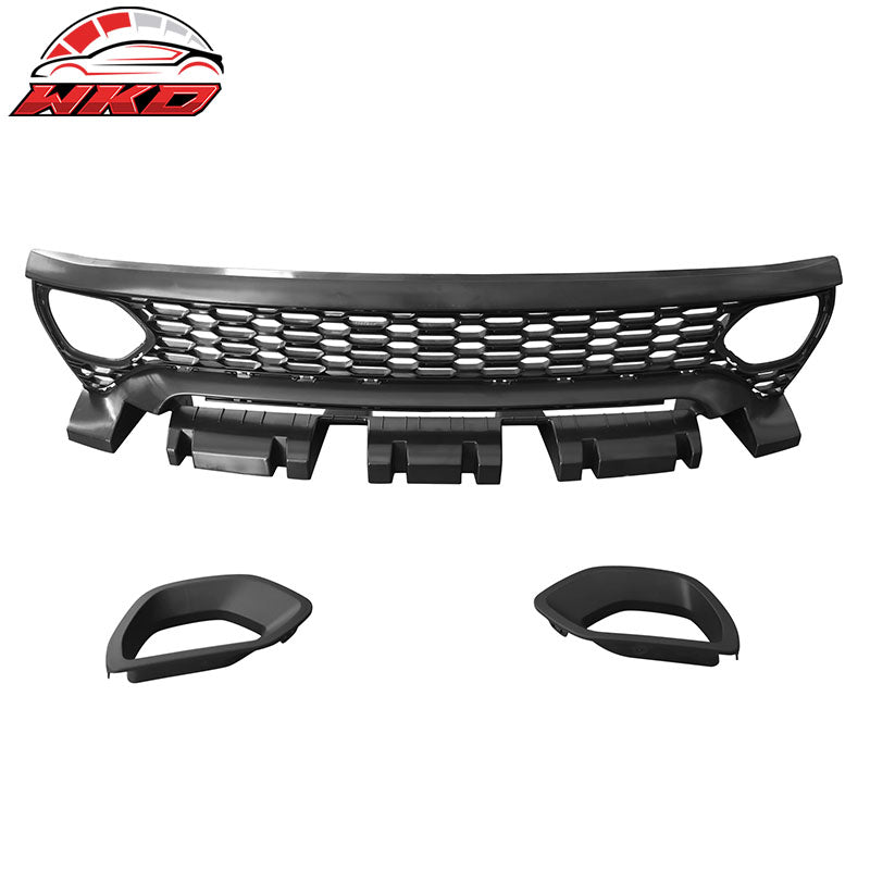 For 15-23 Charger SRT Upper Lower Grille Rear Front Bumper W/ Matte Black Lip PP
