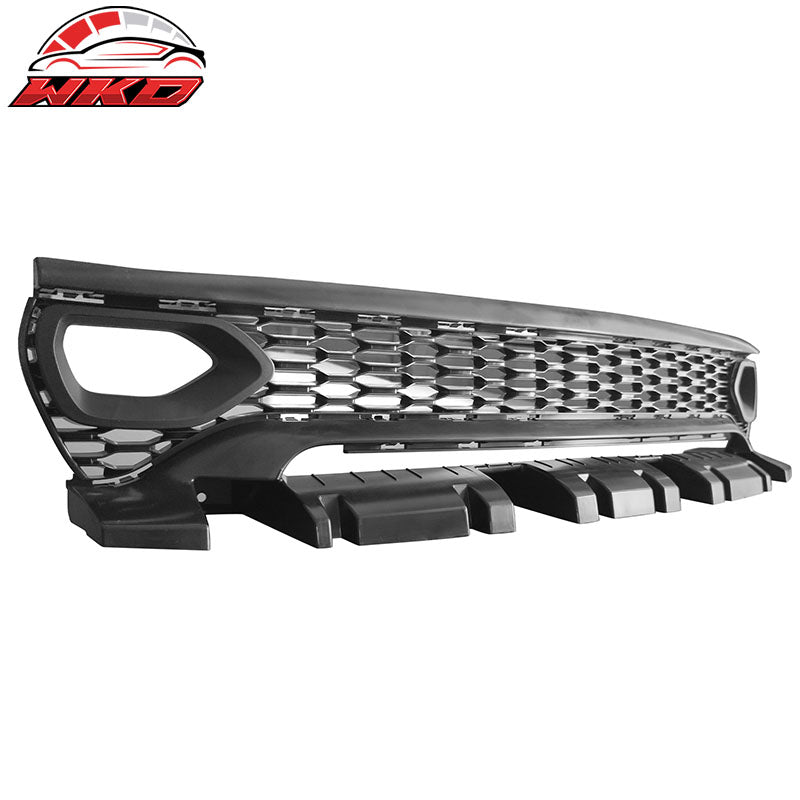 Fits 15-23 Charger SRT Upper Lower Grille Front Bumper W/ Matte Black Lip PP LED