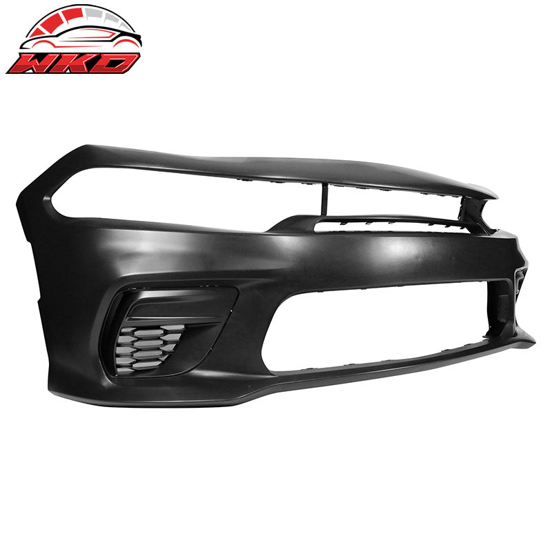 Fits 15-23 Charger SRT Upper Lower Grilles Rear Front Bumper Cover W/ Yellow Lip