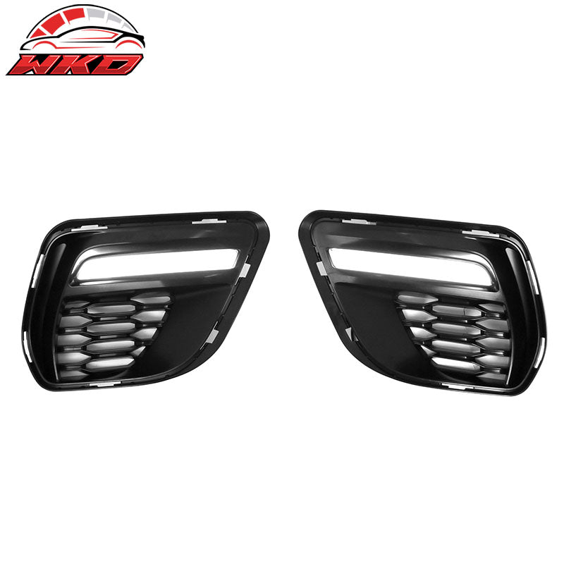 Fits 15-23 Charger SRT Upper Lower LED Grilles Front Bumper Cover W/ Pink Lip PP