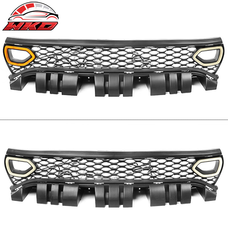 Fits 15-23 Charger SRT Scat Pack Front Upper Grille LED Lights PP