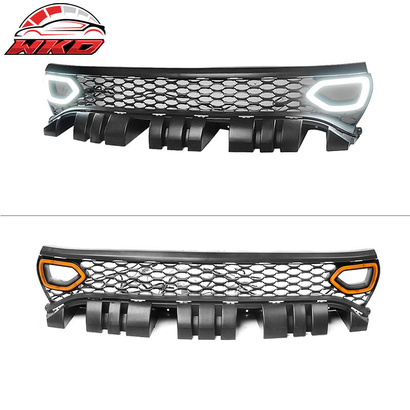 Fits 15-23 Charger SRT Scat Pack Front Upper Grille LED Lights PP