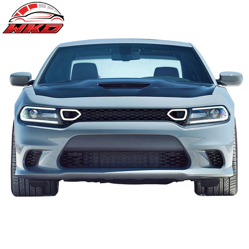 Fits 15-23 Charger SRT Scat Pack Front Upper Grille LED Lights PP