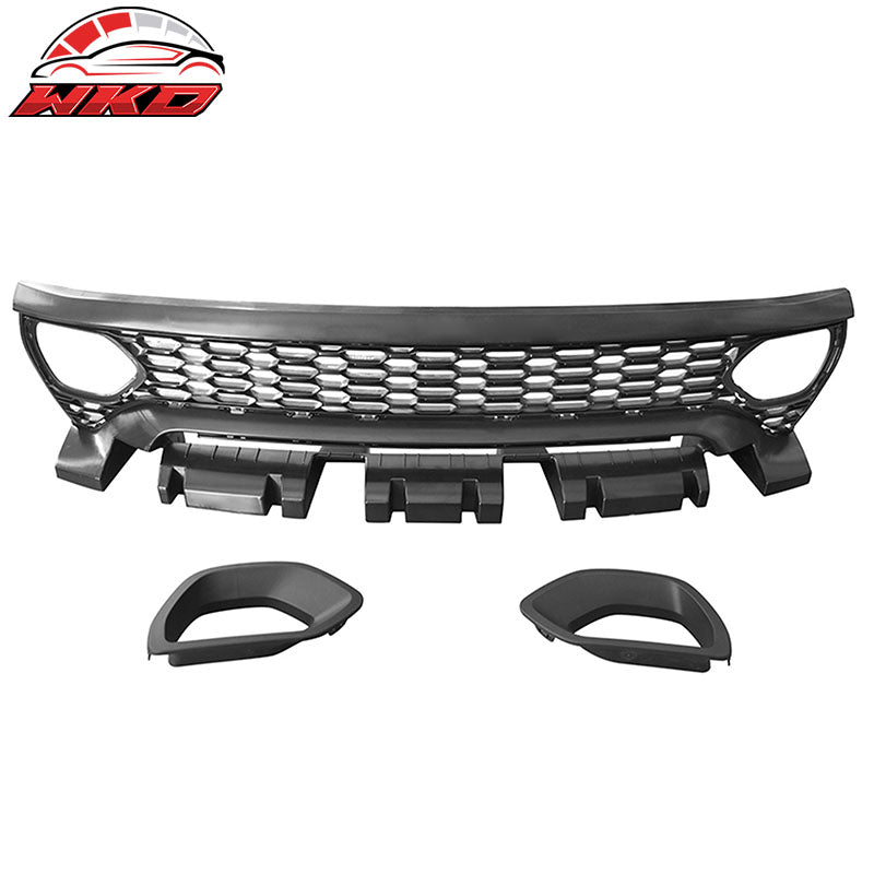 Fits 20-23 Charger Widebody SRT Front Bumper Assembly Replacement W/ LED Grilles