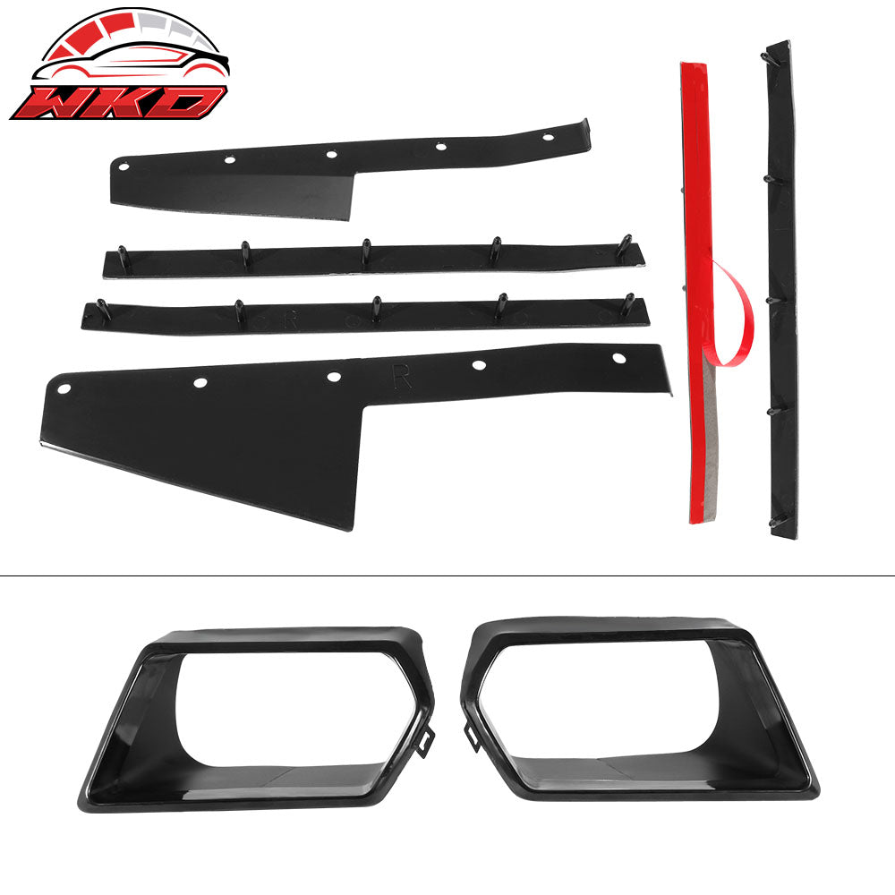 Fits 16-24 Chevrolet Camaro OE Style Unpainted Black Rear Bumper Lip Diffuser PP