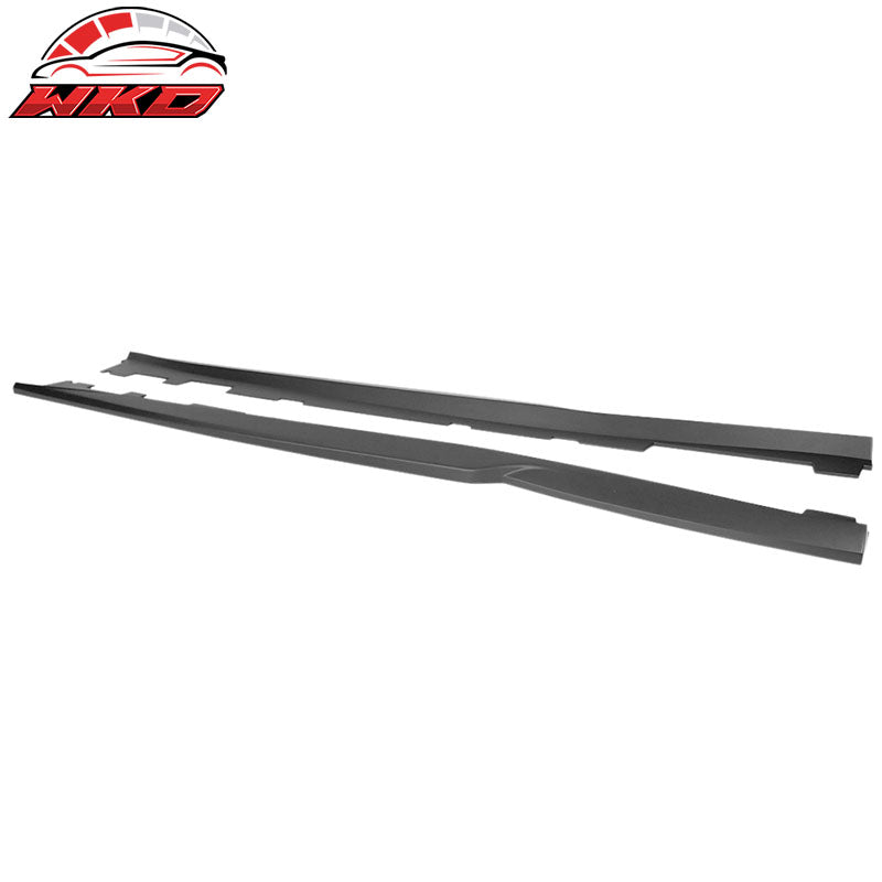 Fits 16-24 Chevrolet Camaro A Style 2PCS Side Skirts Extensions ABS Matte Black