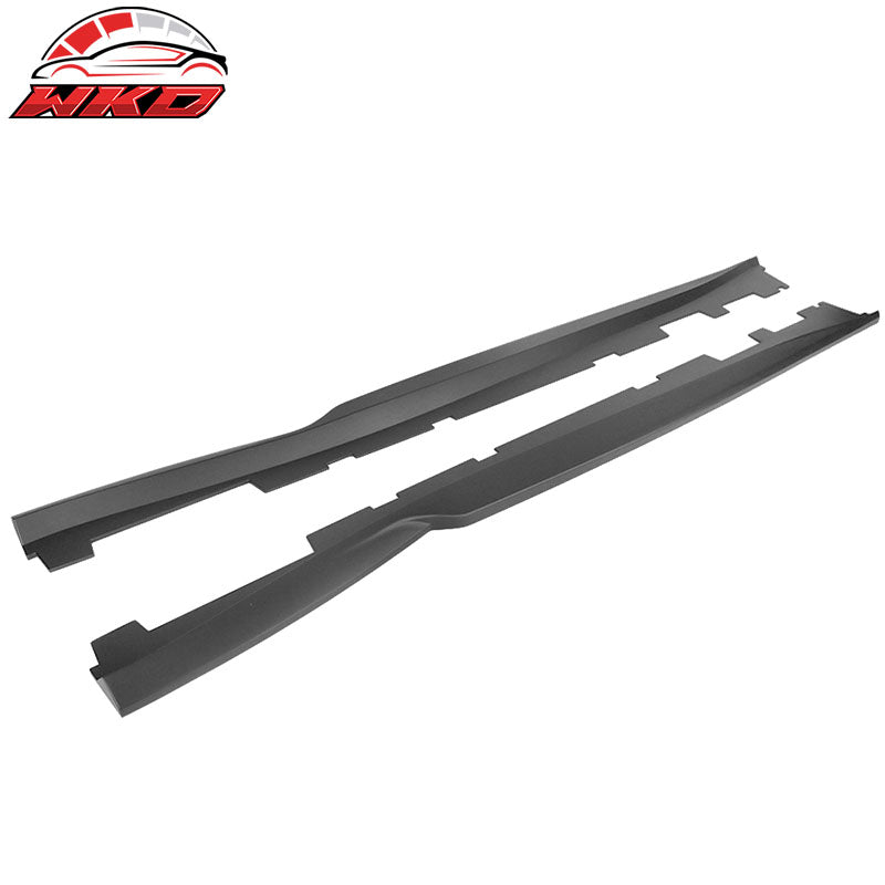 Fits 16-24 Chevrolet Camaro A Style 2PCS Side Skirts Extensions ABS Matte Black