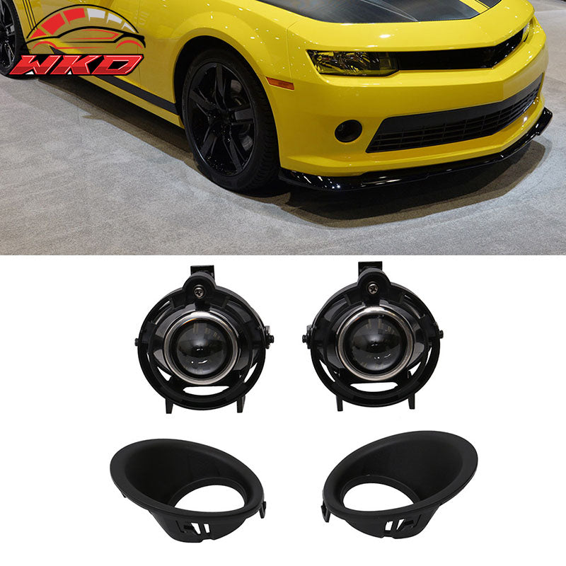 Fits 14-15 Chevy Camaro Front Projector Fog Lights Lamp H11 12V 55W W/Clear Lens