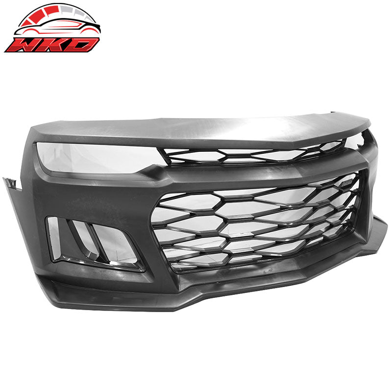 Fits 10-13 Camaro ZL1 Style Front Bumper Cover Conversion Chrome Headlights DRL