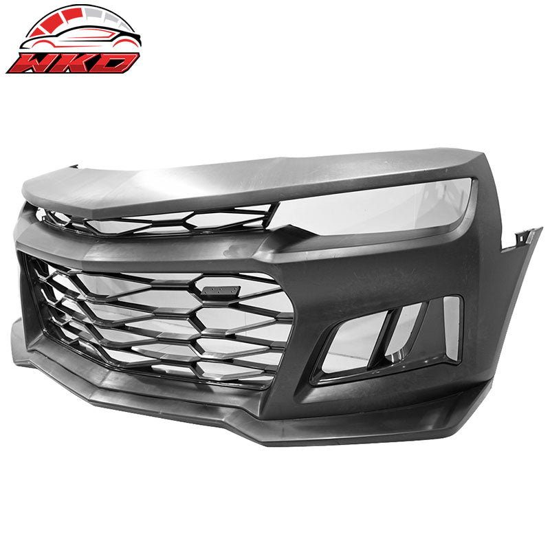 Fits 10-13 Camaro ZL1 Style Front Bumper Cover Conversion Chrome Headlights DRL