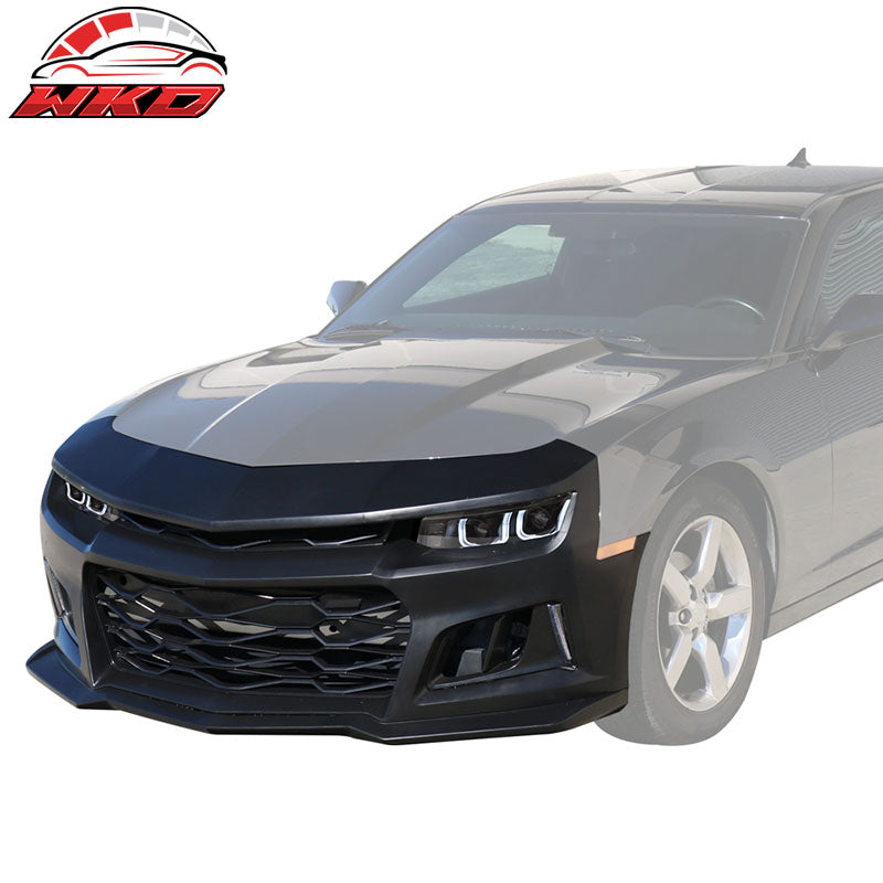 Fits 10-13 Camaro ZL1 Style Front Bumper Cover Conversion Black Headlights DRL