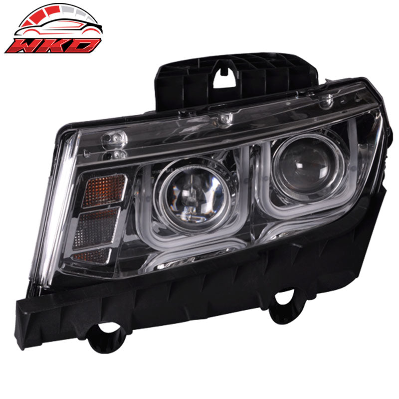 Fit 14-15 Chevy Camaro ZL1 Style Front Bumper Cover Chrome Headlight Fog Lights