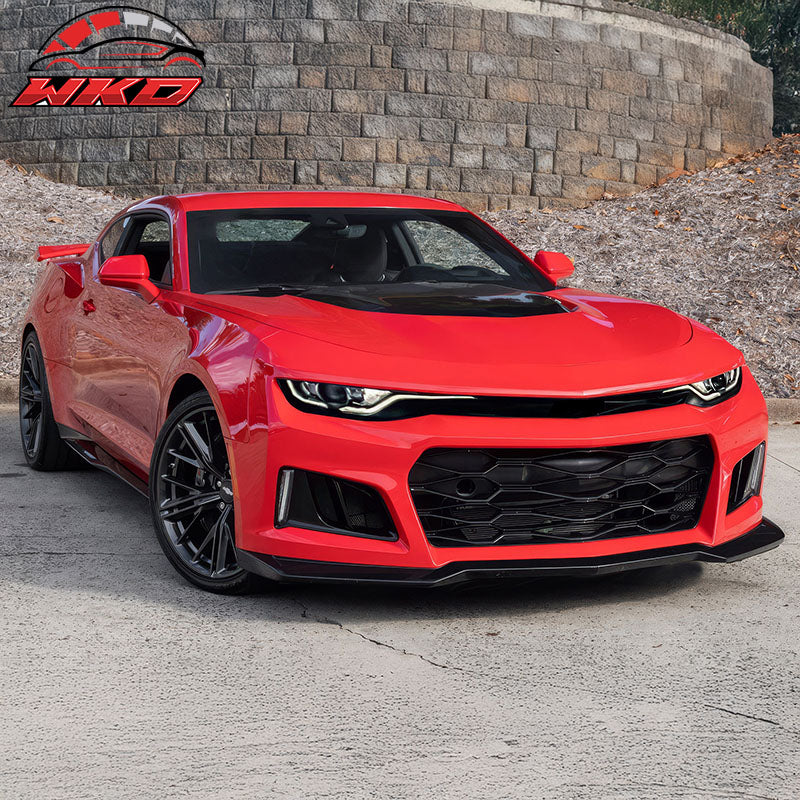 Fits 16-18 Chevy Camaro ZL1 Style Front Bumper Cover w/ OE Style Rear Diffuser