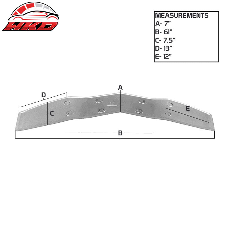 Fits 16-24 Chevy Camaro Rear + Side Window Louvers + GT Trunk Spoiler Wing - ABS