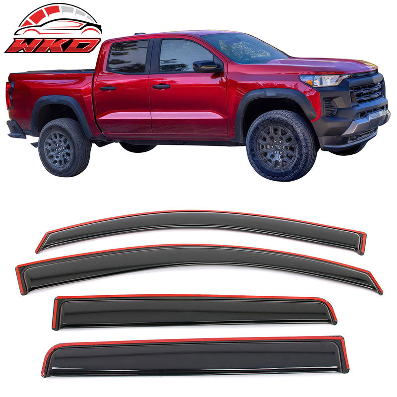 Wholesale 23-26 Chevy Colorado GMC Canyon Crew Cab Window Visors Deflector In-Channel