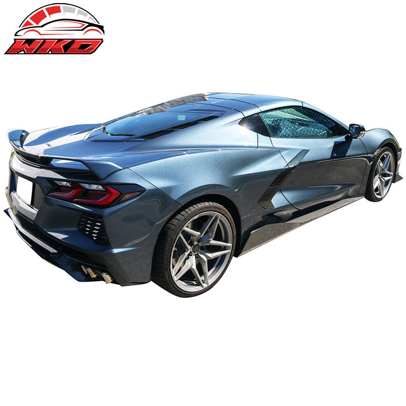 Fits 20-26 Chevy Corvette C8 Carbon Fiber 5VM Style Side Skirts