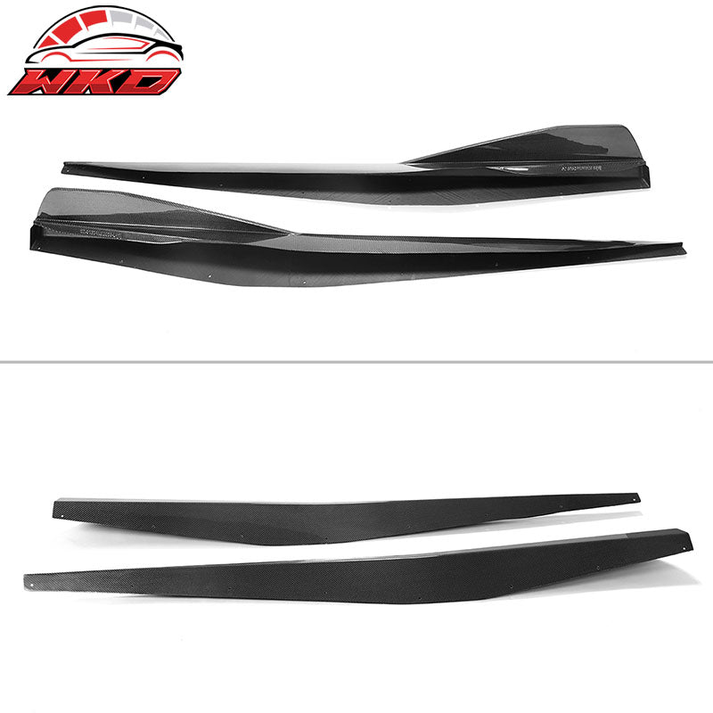 Fits 20-26 Chevy Corvette C8 Carbon Fiber 5VM Style Side Skirts