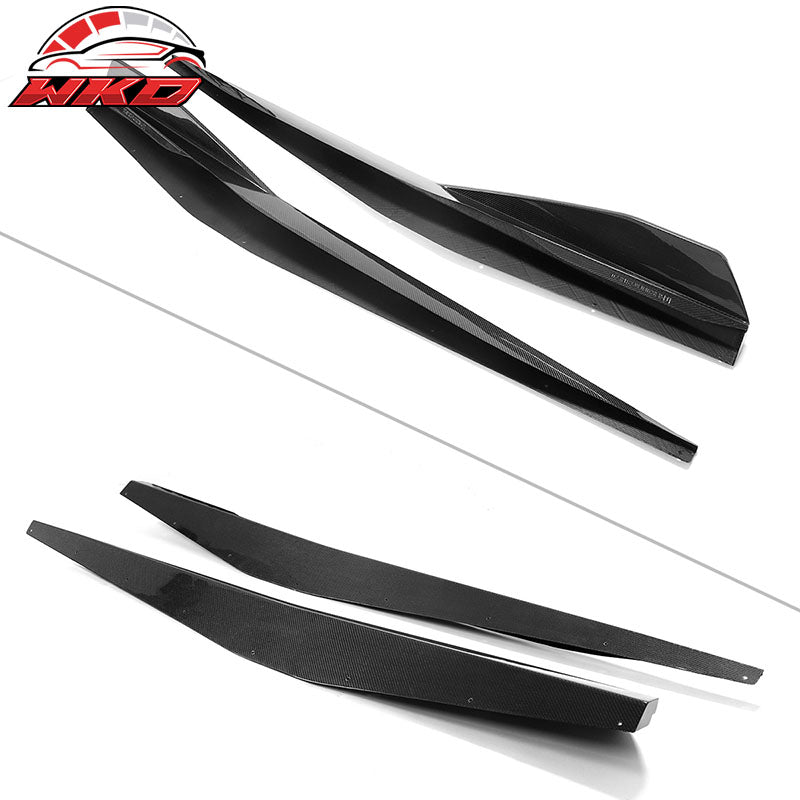 Fits 20-26 Chevy Corvette C8 Carbon Fiber 5VM Style Side Skirts