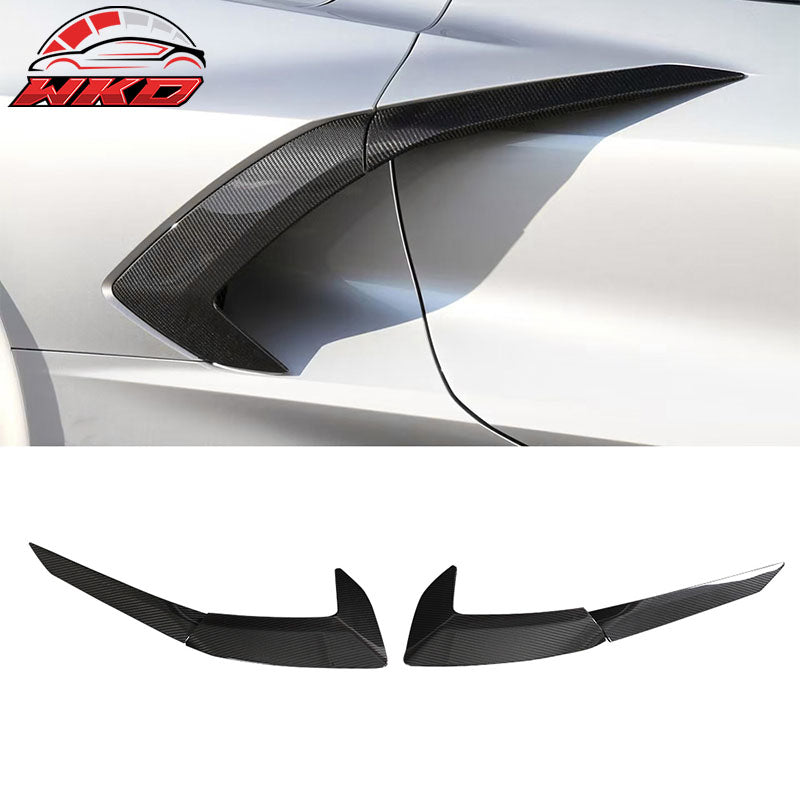 Dry Carbon Fiber Wholesale 20-26 Chevy Corvette Gloss Black Fender Vent Door Garnish - Wikond Auto