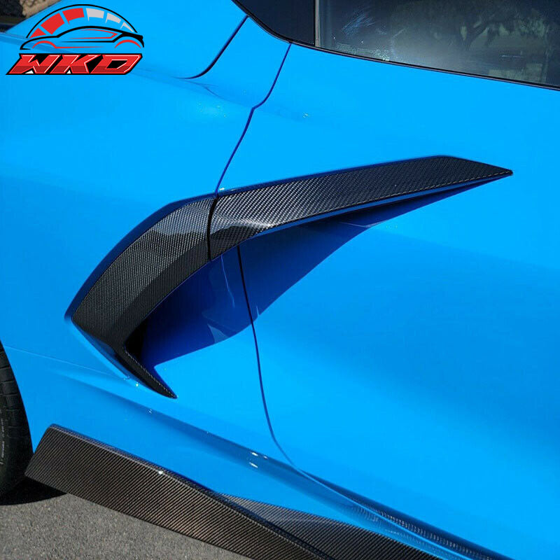 Dry Carbon Fiber Wholesale 20-26 Chevy Corvette Gloss Black Fender Vent Door Garnish - Wikond Auto