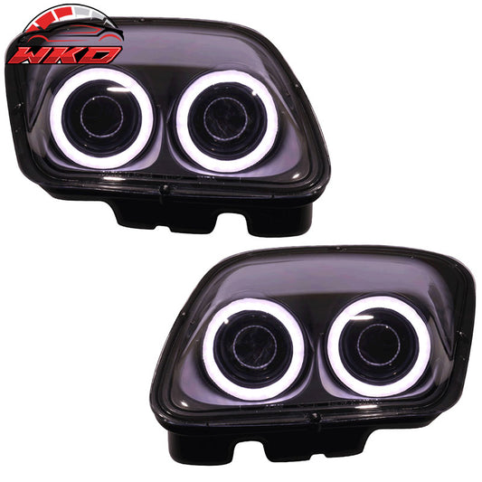 Wholesale 97-04 Chevy Corvette C5 Headlights Projector Lamp Black Dual LED Halo Rims - Wikond Auto