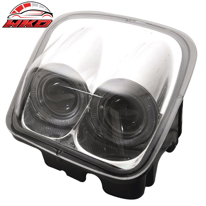 Fits 97-04 Chevy Corvette LED Halo Rims Projector Headlights Chrome Housing