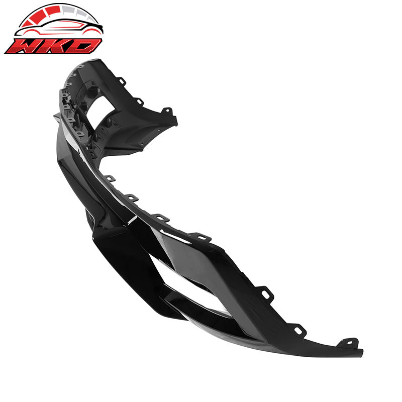 For 20-26 Chevy Corvette C8 Rear Diffuser Lip Silver Quad Exhaust Tip + Grille