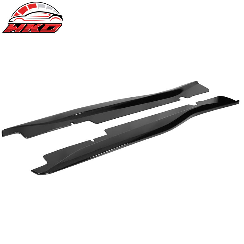 Fits 14-19 Chevy Corvette C7 Z06 Style 2PCS Side Skirts Panel ABS Gloss Black