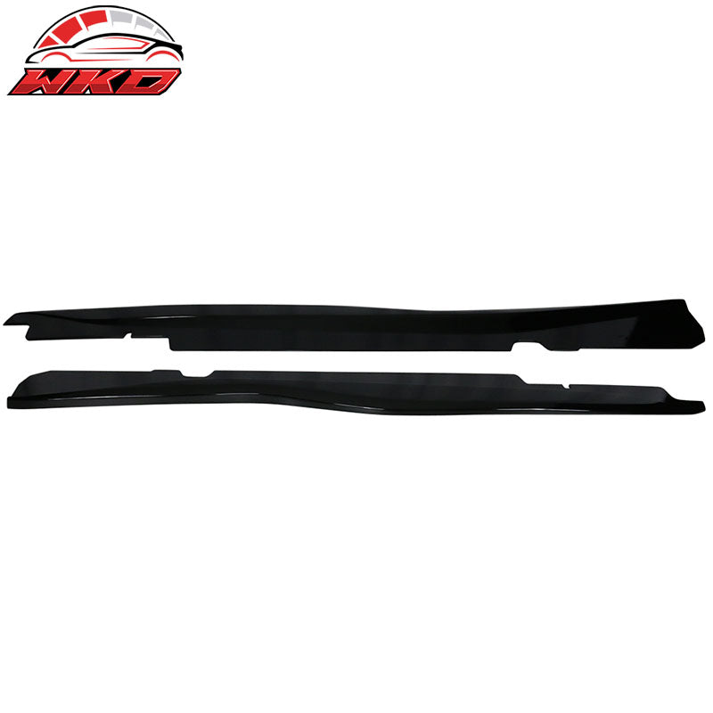 Fits 14-19 Chevy Corvette C7 Z06 Style 2PCS Side Skirts Panel ABS Gloss Black