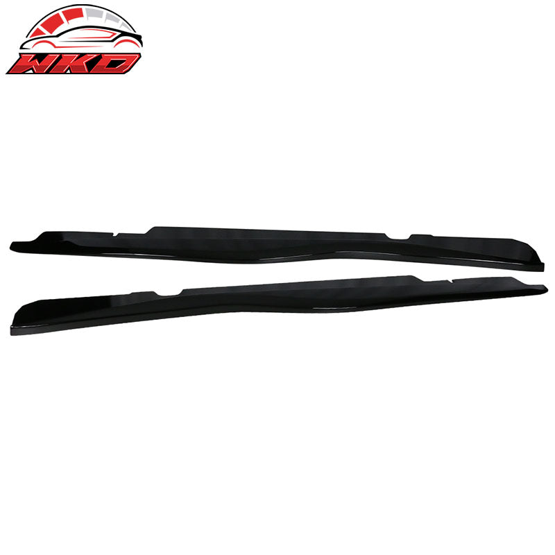 Fits 14-19 Chevy Corvette C7 Z06 Style 2PCS Side Skirts Panel ABS Gloss Black