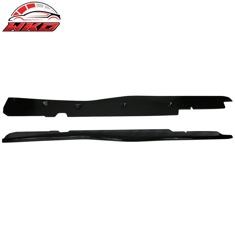 Fits 14-19 Chevy Corvette C7 Z06 Style 2PCS Side Skirts Panel ABS Gloss Black